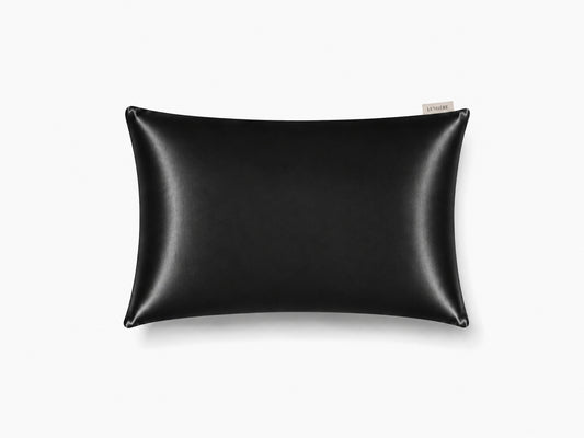 Jedwabna poszewka na poduszkę czarna 40x60 cm z jedwabiu morwowego 22 momme 6A grade Lumière