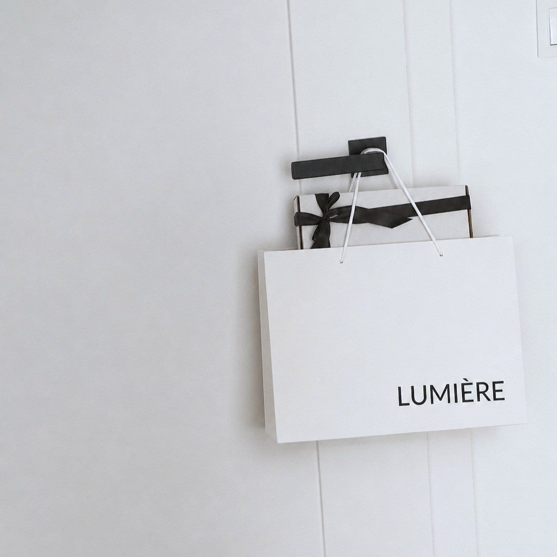 Eleganckie opakowanie prezentowe Lumière z pudełkiem i torbą prezentową