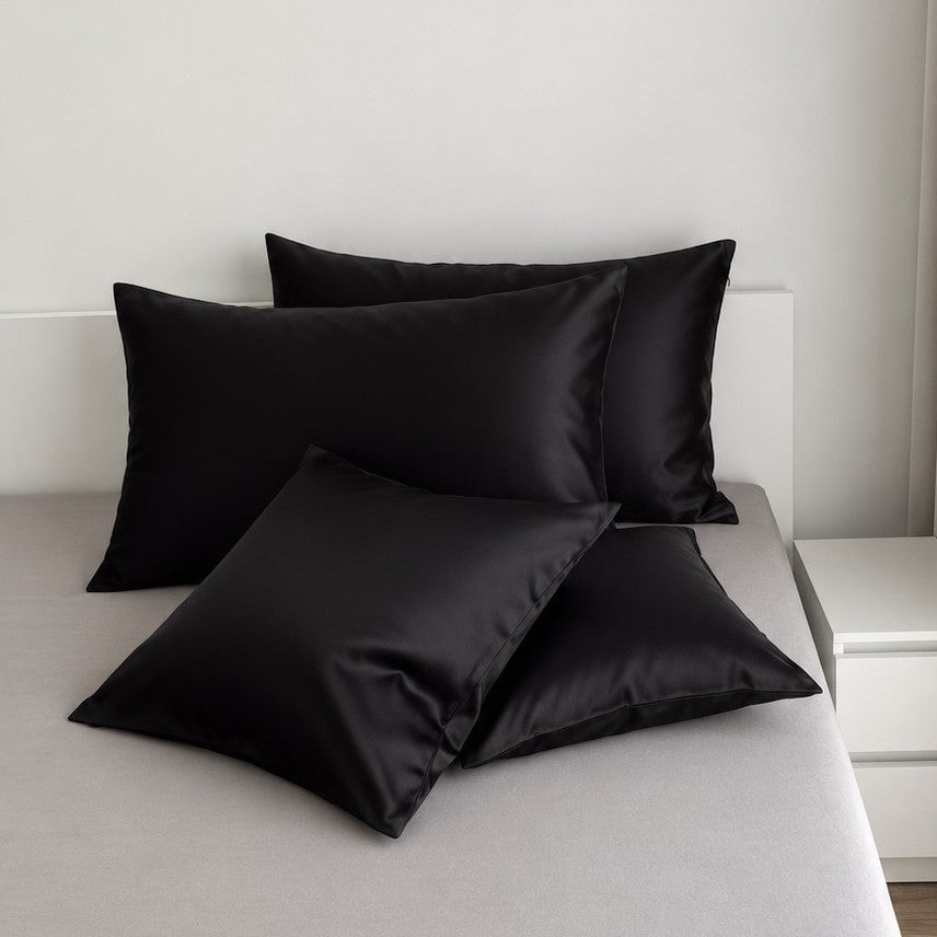 Jedwabna poszewka na poduszkę – Czarna