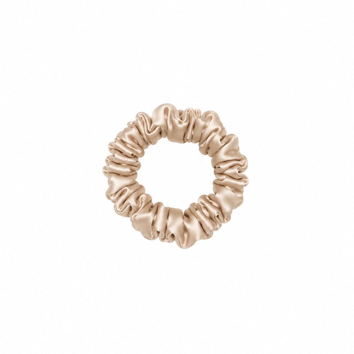 Jedwabna scrunchie w kolorze champagne Lumière