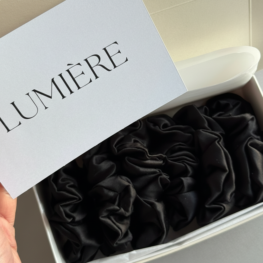 Eleganckie pudełko prezentowe Lumière do produktów z jedwabiu morwowego